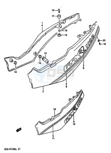 GSX-R1100 (K-L) drawing FRAME COVER (MODEL L)