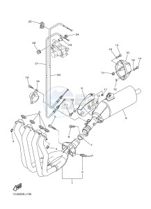 FZ1-S FZ1 FAZER 1000 (2DV1) drawing EXHAUST