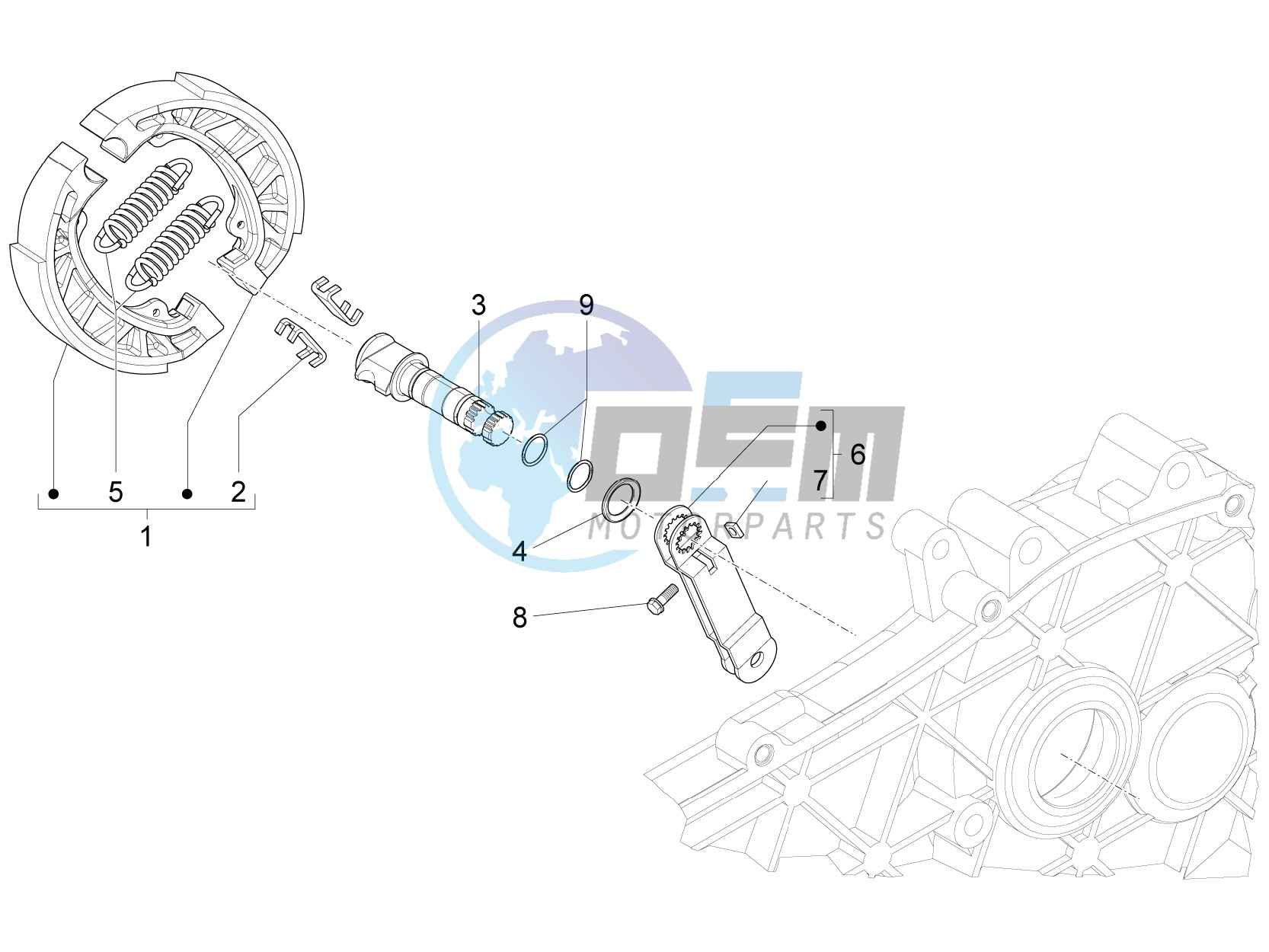 Rear brake - Brake jaw