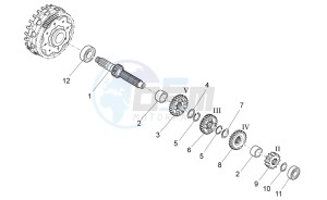 RXV 450-550 drawing Primary gear shaft