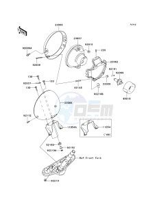 VN 900 B [VULCAN 900 CLASSIC] (6F-9F) B7F drawing HEADLIGHT-- S- --- B6F - B8F- -