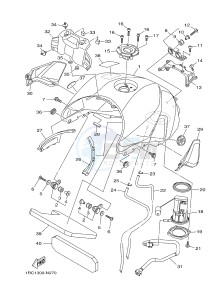 MT09 MT-09 STREET RALLY 900 (1RCW 1RCX) drawing FUEL TANK