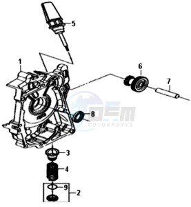 ALLO 50 45 KM/H L6 drawing CRANKCASE RIGHT / START MOTOR