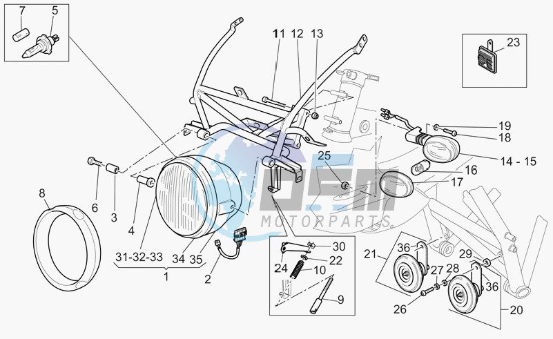 Headlight lm-rc-nc