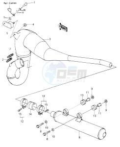 KDX 250 B [KDX250] (B1) [KDX250] drawing MUFFLER -- 81KDX250-B1- -