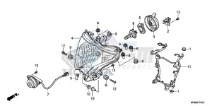 CB1000RD CB1000R UK - (E) drawing HEADLIGHT