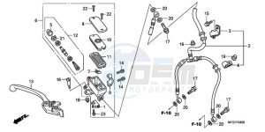 CB600F9 Spain - (SP) drawing FR. BRAKE MASTER CYLINDER (CB600F/F3)