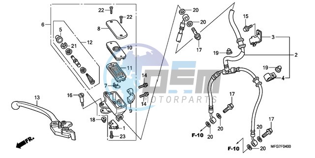 FR. BRAKE MASTER CYLINDER (CB600F/F3)