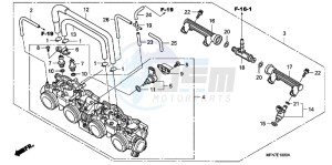 CB1000RB drawing THROTTLE BODY