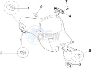 LX 125 4T ie E3 Touring drawing Selectors - Switches - Buttons