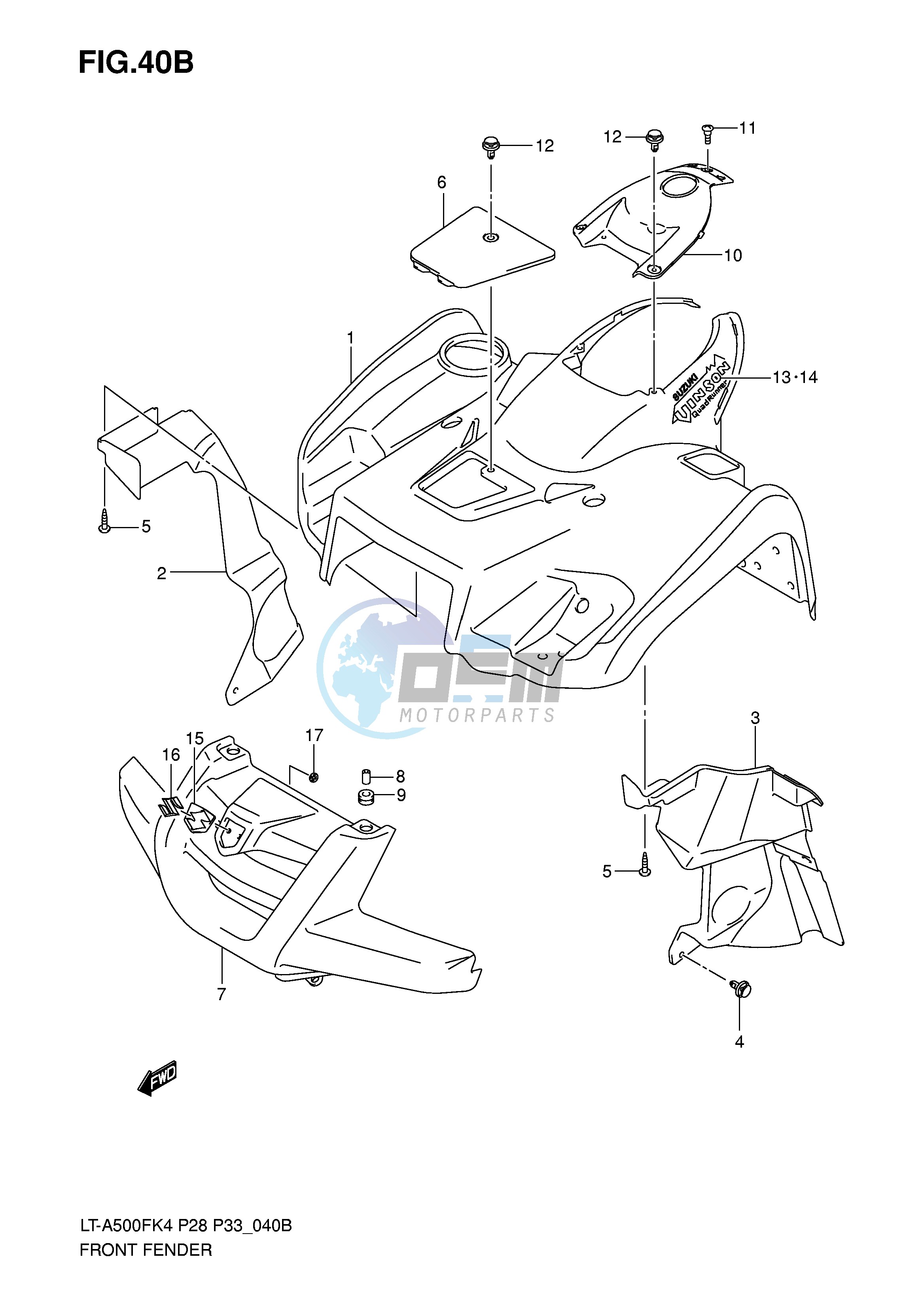 FRONT FENDER (MODEL K6)