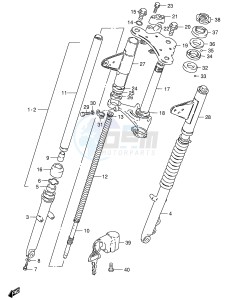 GS125 (E1) drawing FRONT FORK (GS125SR ESR P37 '96.12~)