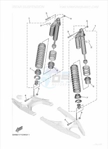 YXE1000EWS YX10EPSM (B4M2) drawing REAR SUSPENSION