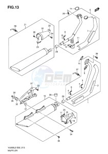 VL800 INTRUDER EU drawing MUFFLER