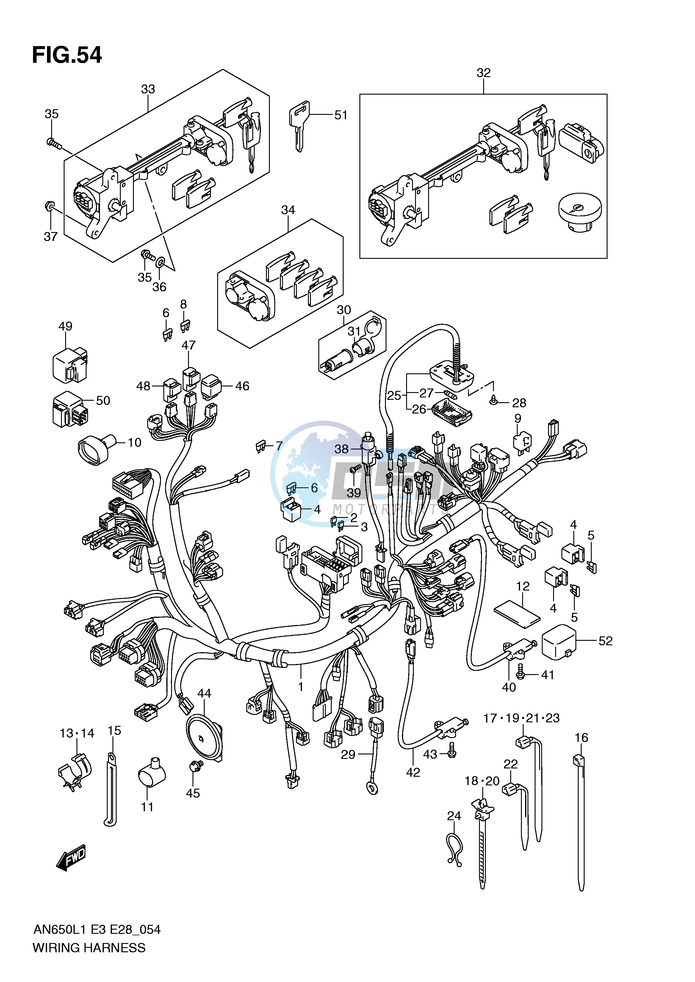 WIRING HARNESS (AN650AL1 E33)