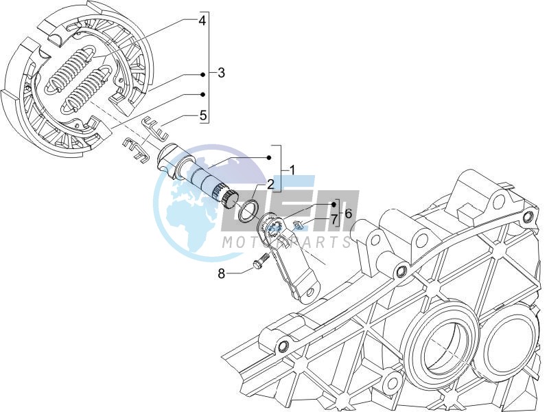 Rear brake - Brake jaw