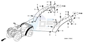 TRX680FAC drawing OVER FENDER