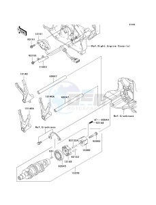 VN 2000 G [VULCAN 2000] (8F-9F) 0G9F drawing GEAR CHANGE DRUM_SHIFT FORK-- S- -