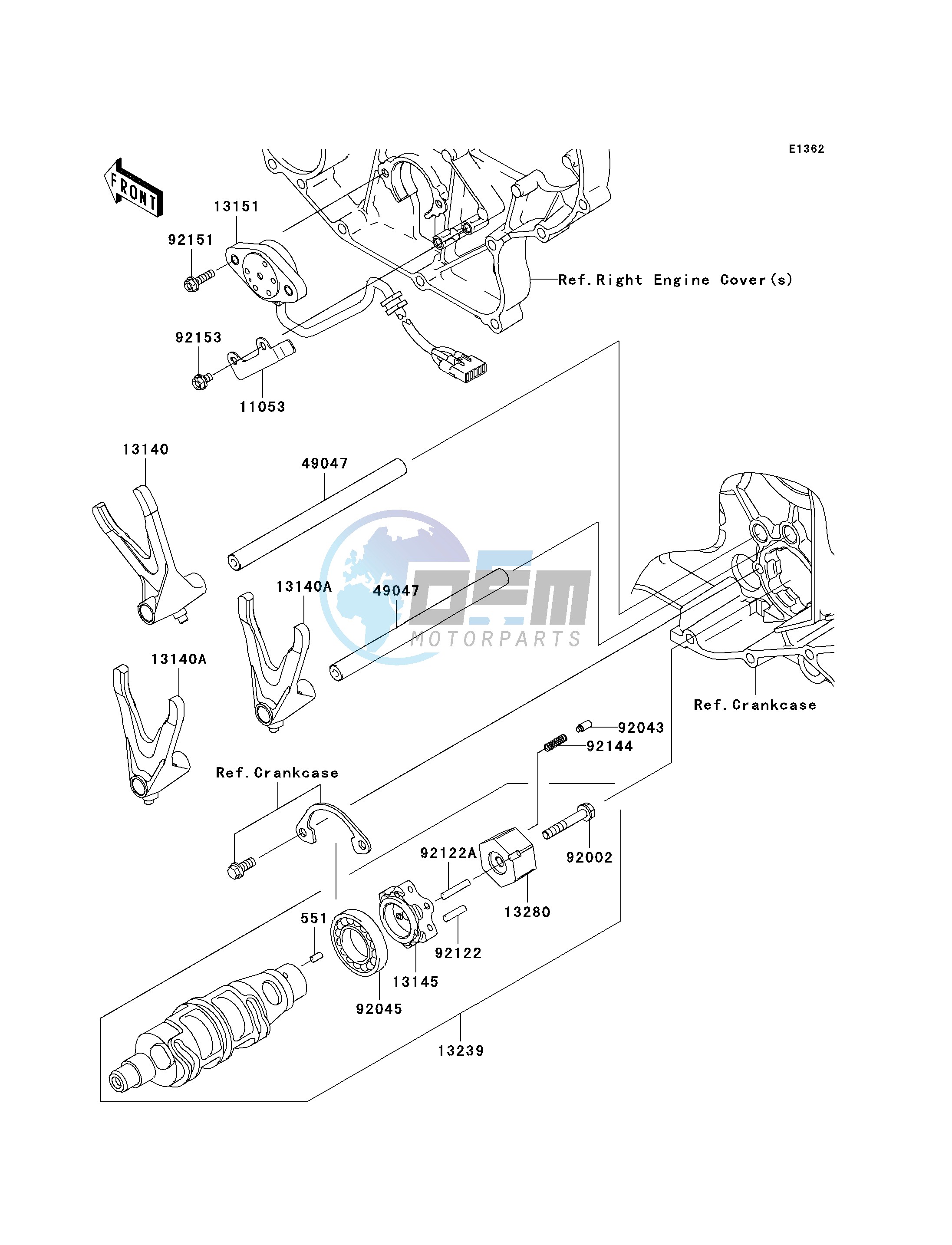 GEAR CHANGE DRUM_SHIFT FORK-- S- -