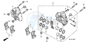 CBR1000RR9 UK - (E / MK) drawing FRONT BRAKE CALIPER