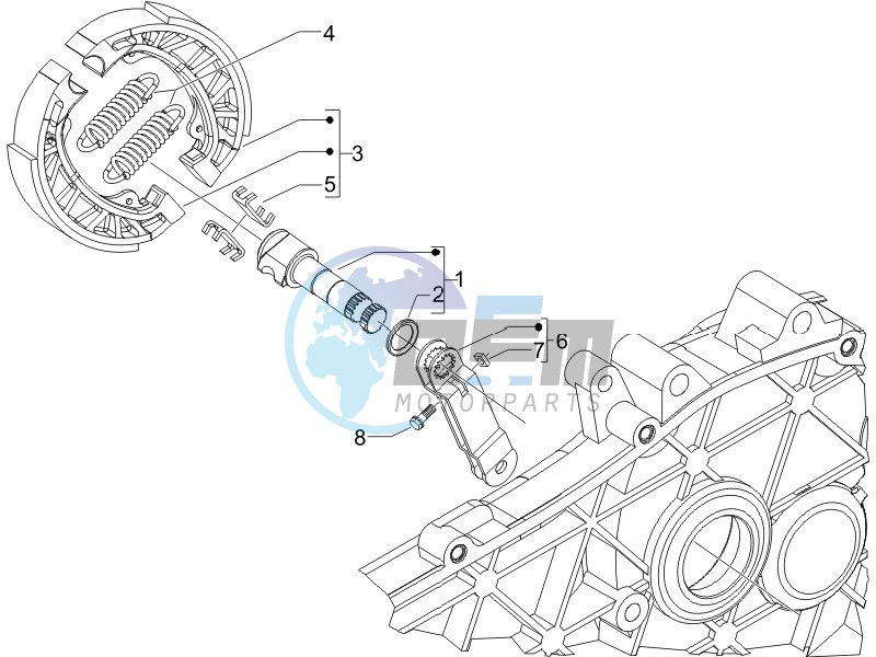 Rear brake - Brake jaw