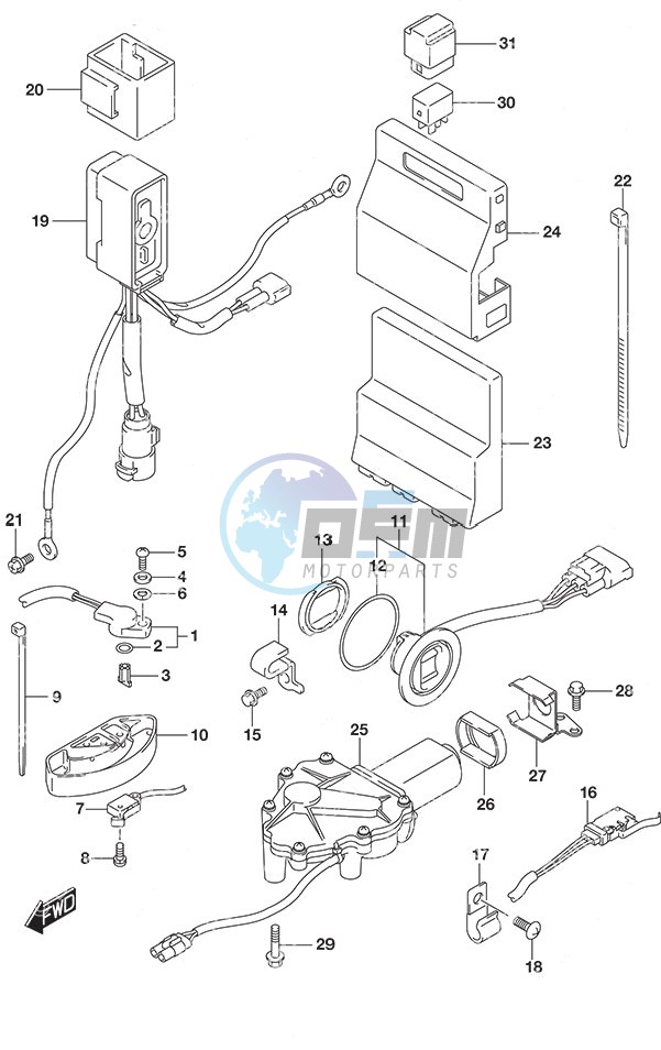 PTT Switch/Engine Control Unit