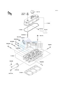 KAF 950 D [MULE 3010 DIESEL 4X4] (D8F) D8F drawing CYLINDER HEAD