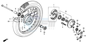 SH50 SH FIFTY drawing FRONT WHEEL (SH50P/S)