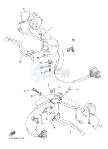 XVS1300A MIDNIGHT STAR (1CS4) drawing HANDLE SWITCH & LEVER