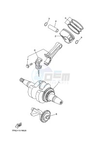 EF4000FW 358 (7P42 7P43) drawing CRANKSHAFT & PISTON