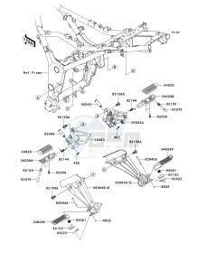 EX250 J [NINJA 250R] (J8F-J9FA) J9FA drawing FOOTRESTS