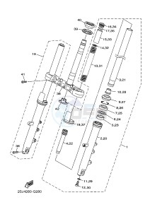 XJ6F 600 DIVERSION F (BS11 BS12) drawing FRONT FORK