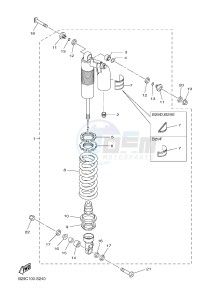 YZ250FX (B29C B29D B29E B29E B29F) drawing REAR SUSPENSION