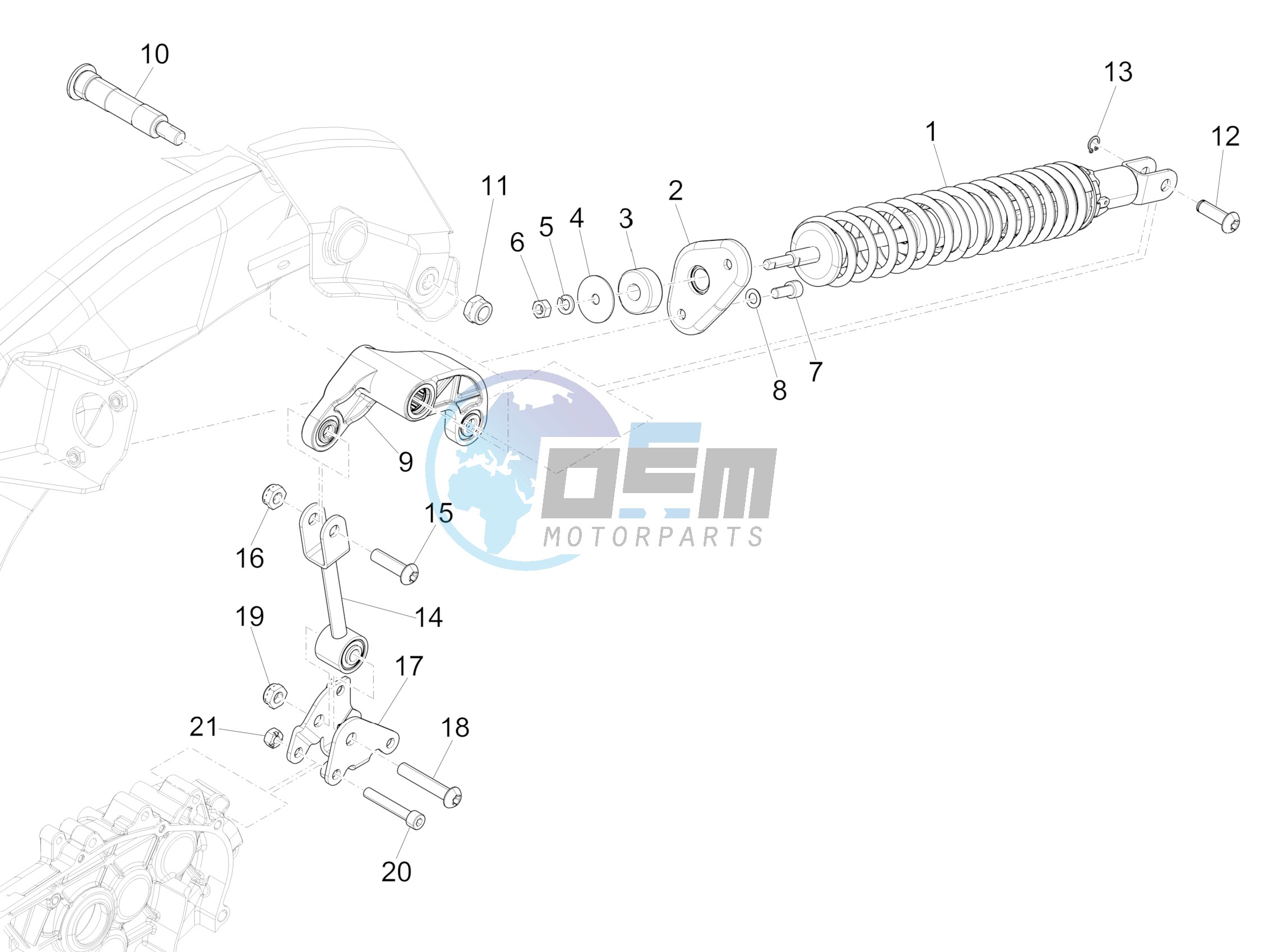 Rear suspension - Shock absorber/s