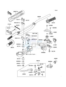 KX250 KX250R7F EU drawing Handlebar