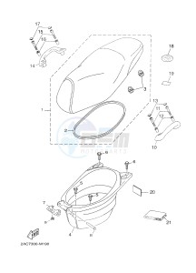 YN50 YN50FU OVETTO 4T (2ACP 2ACP) drawing SEAT