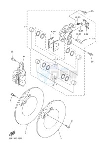 YBR125E (42PK) drawing FRONT BRAKE CALIPER