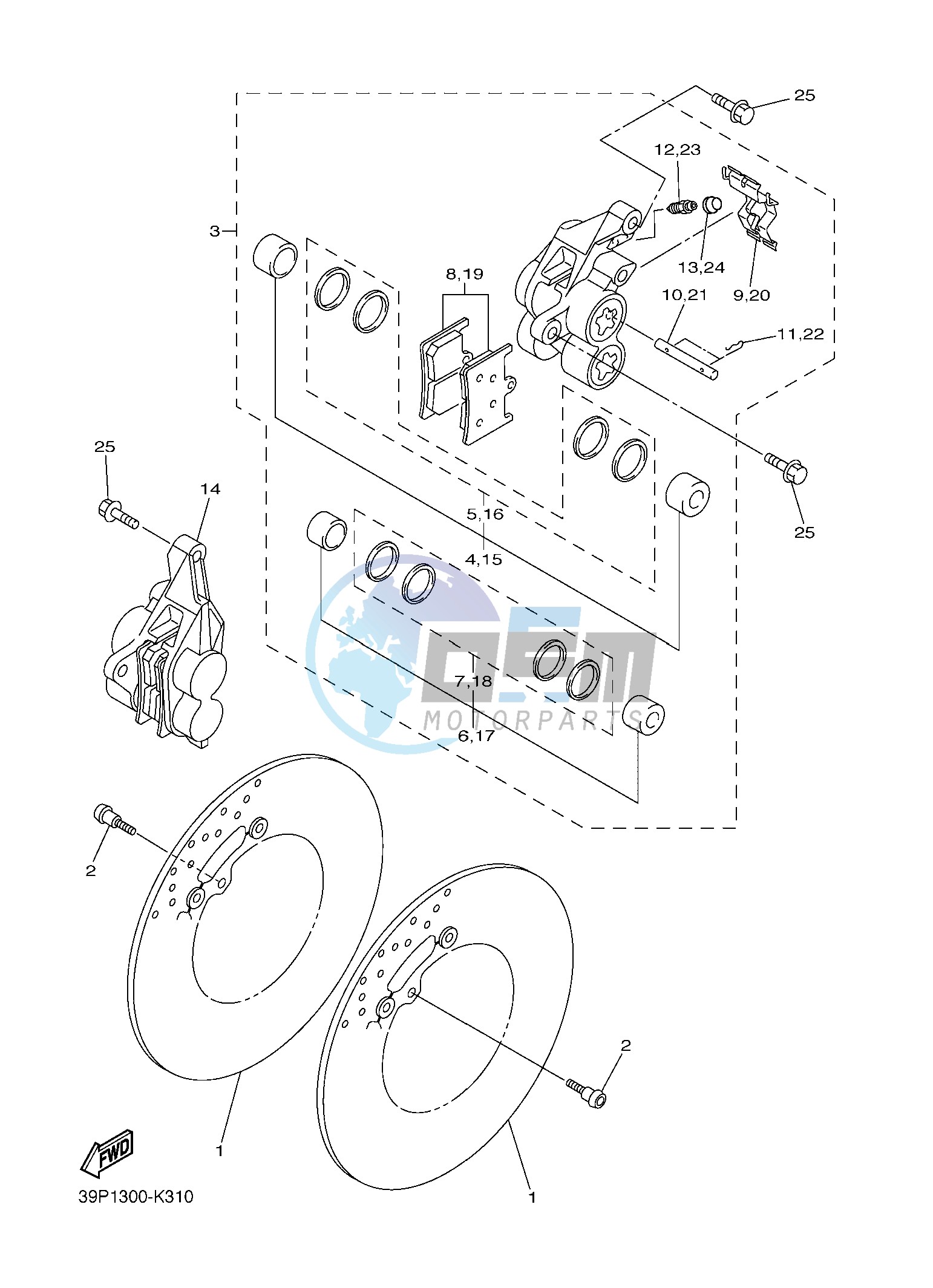 FRONT BRAKE CALIPER