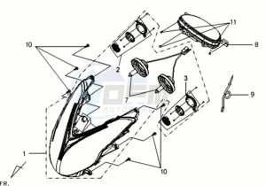 VS 125 drawing HEADLAMP CPL  / DASHBOARD