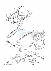 XC115F  (BL75) drawing STAND & FOOTREST