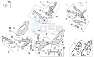 RSV 1000 Tuono drawing Foot rests