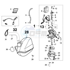 JETFORCE 50 R DARK SIDE U drawing CARBURETTOR