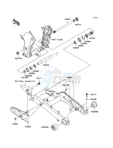 Z1000 ABS ZR1000EDF FR XX (EU ME A(FRICA) drawing Swingarm