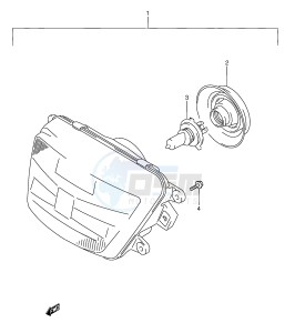 RGV250 (E24) drawing HEADLAMP (MODEL T)