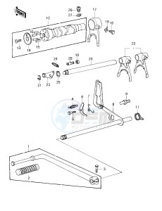 KZ 1000 D [Z1R] (D3) [Z1R] drawing GEAR CHANGE MECHANISM -- 80 D3- -