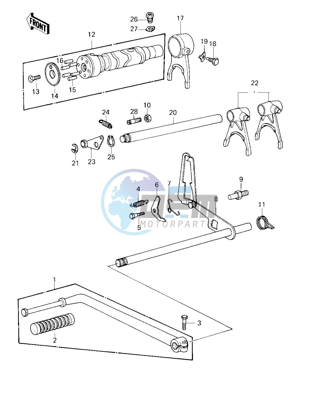 GEAR CHANGE MECHANISM -- 80 D3- -