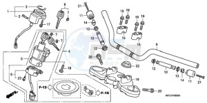 CB600FA9 France - (F / ABS CMF) drawing HANDLE PIPE/TOP BRIDGE