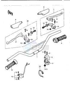 KDX 420 B [KDX420] (B1) [KDX420] drawing HANDLEBAR