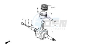 CN250 HELIX drawing CRANKSHAFT/PISTON