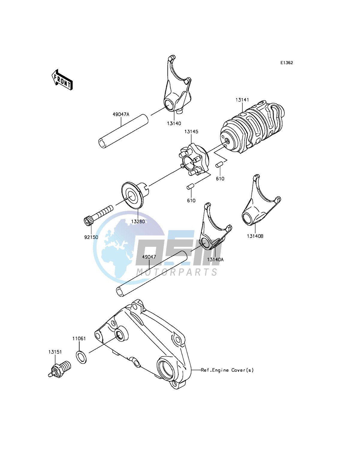 Gear Change Drum/Shift Fork(s)